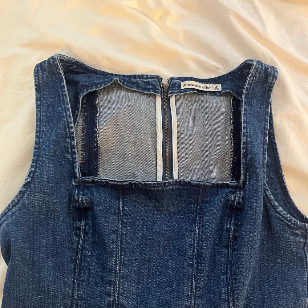 Abercrombie Dark Denim Minidress size Medium Tall - Picture 5 of 11